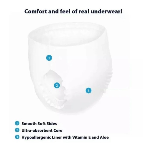 Cuties Sleep Overs Incontinence Pull Up Diapers SM/M 38-65 lbs 60 ct (4 pk) - Picture 5 of 5